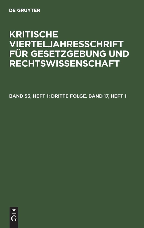 Dritte Folge. Band 17, Heft 1 - Image 1