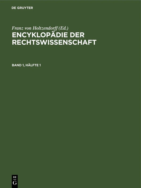 Encyklopädie der Rechtswissenschaft