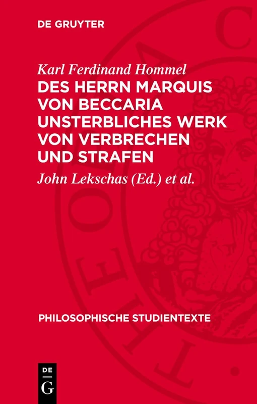 Des Herrn Marquis Von Beccaria Unsterbliches Werk Von Verbrechen Und Strafen (Philosophische Studientexte) - Image 1