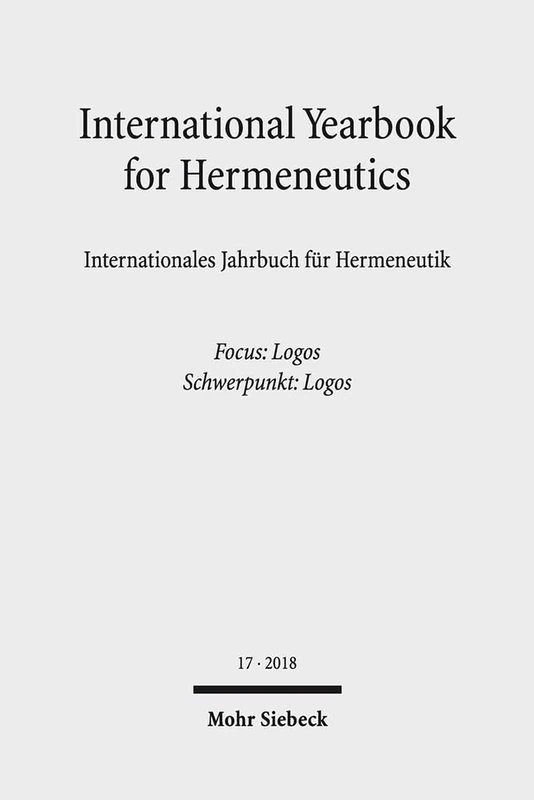 Mohr Siebeck International Yearbook for Hermeneutics Vol 17