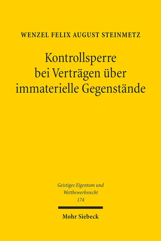 Kontrollsperre bei Verträgen über immaterielle Gegenstände: Zur AGB-rechtlichen Klauselkontrolle im Urhebervertrags- und IT-Recht: 174 (Geistiges Eigentum und Wettbewerbsrecht) - Image 1