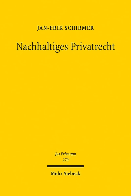 Nachhaltiges Privatrecht: 270 (Jus Privatum) - Image 1