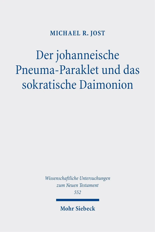 Mohr Siebeck - Der johanneische Pneuma-Paraklet Book - Image 1