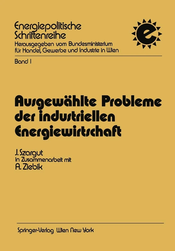 Ausgewählte Probleme der industriellen Energiewirtschaft: 1 (Energiepolitische Schriftenreihe, 1)