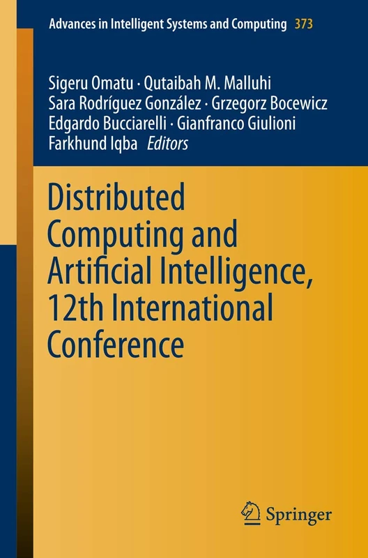 Springer Distributed Computing and AI - DCAI 2015 Conference