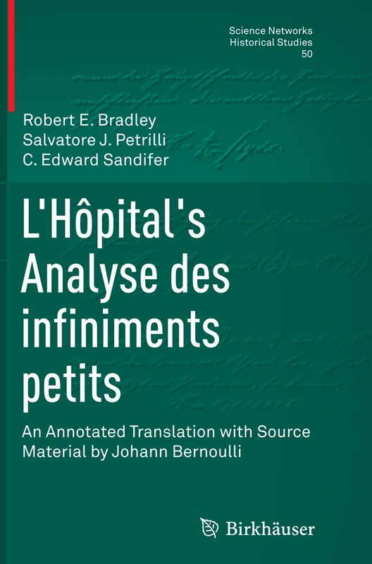 Birkhauser L'Hopital's Analyse des infiniments petits - Science