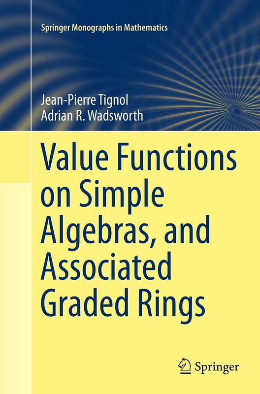 Value Functions on Simple Algebras, and Associated Graded Rings (Springer Monographs in Mathematics) - Image 1