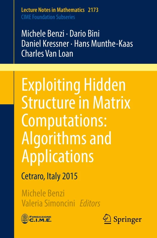 Exploiting Hidden Structure in Matrix Computations: Algorithms and Applications: Cetraro, Italy 2015: 2173 (Lecture Notes in Mathematics, 2173) - Image 1