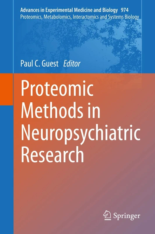Springer Proteomic Methods in Neuropsychiatric Research 974