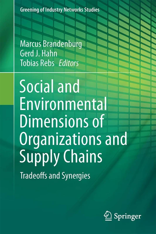 Social and Environmental Dimensions of Organizations and Supply Chains: Tradeoffs and Synergies: 5 (Greening of Industry Networks Studies, 5)
