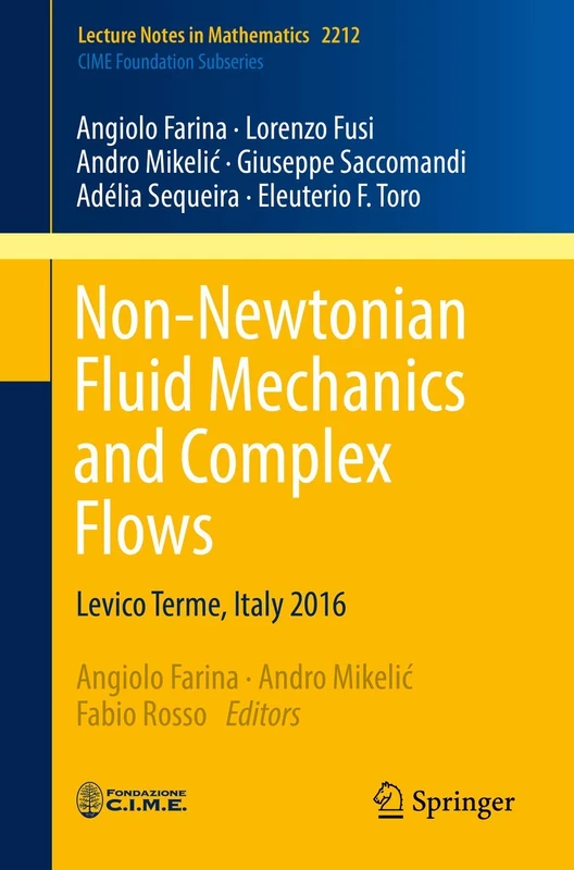 Non-Newtonian Fluid Mechanics and Complex Flows: Levico Terme, Italy 2016: 2212 (Lecture Notes in Mathematics, 2212)