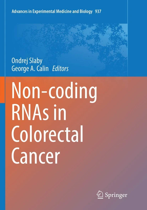 Non-coding RNAs in Colorectal Cancer: 937 (Advances in Experimental Medicine and Biology, 937)