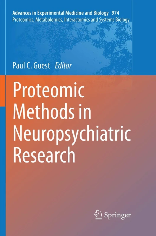Springer Proteomic Methods in Neuropsychiatric Research 974