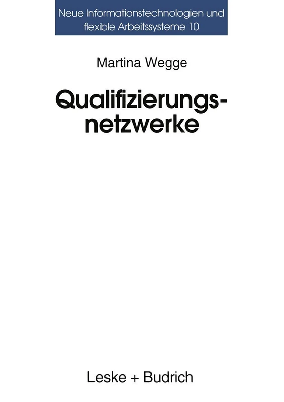 Qualifizierungsnetzwerke ― Netze oder lose Fäden?: Ansätze regionaler Organisation beruflicher Weiterbildung: 10 (Neue Informationstechnologien und Flexible Arbeitssysteme, 10)
