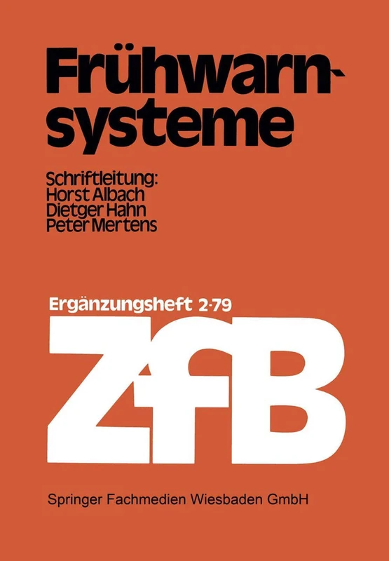 Frühwarnsysteme: 2/79 (Zeitschrift für Betriebswirtschaft, 2/79) - Image 1