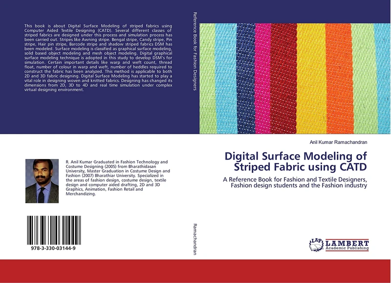 Digital Surface Modeling of Striped Fabric using CATD: A Reference Book for Fashion and Textile Designers, Fashion design students and the Fashion industry - Image 1