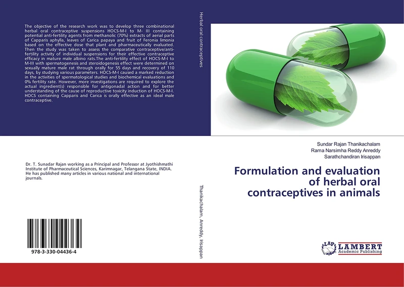 Formulation and evaluation of herbal oral contraceptives in animals