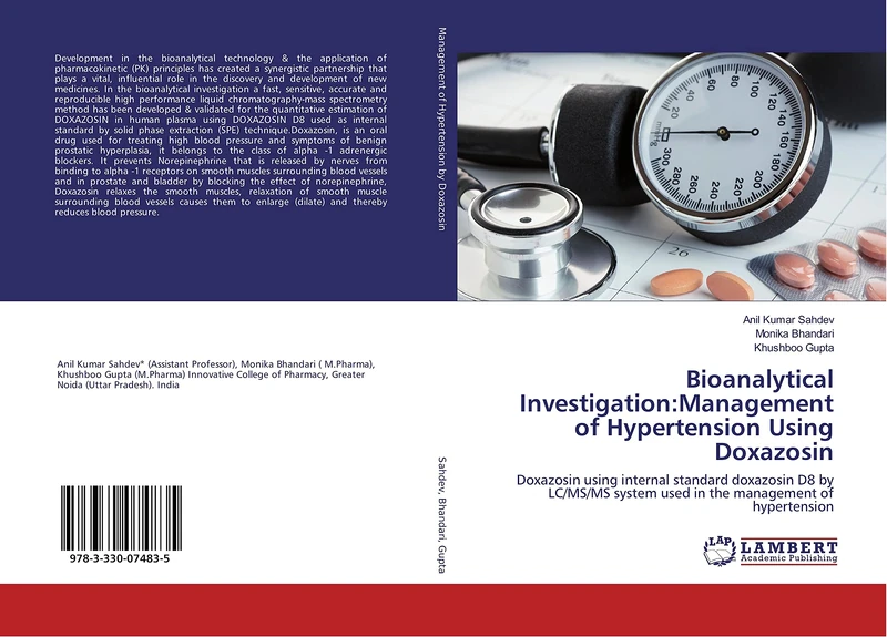 Bioanalytical Investigation:Management of Hypertension Using Doxazosin: Doxazosin using internal standard doxazosin D8 by LC/MS/MS system used in the management of hypertension - Image 1
