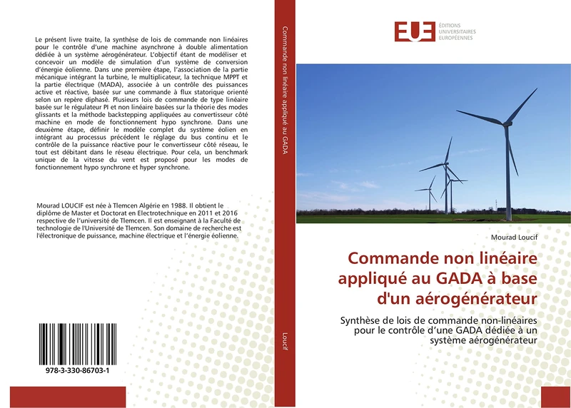 Commande non linéaire appliqué au GADA à base d'un aérogénérateur: Synthèse de lois de commande non-linéaires pour le contrôle d’une GADA dédiée à un système aérogénérateur - Image 1