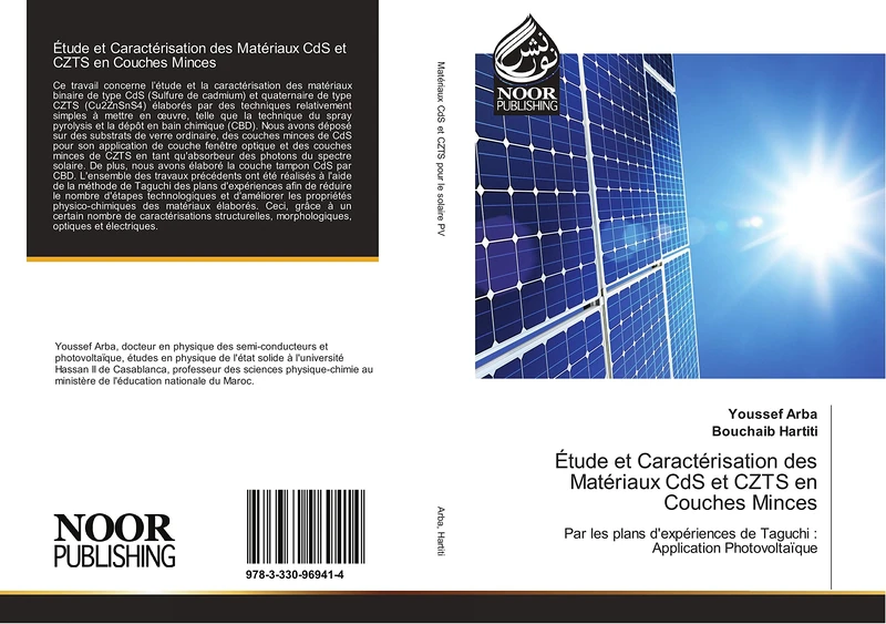 Étude et Caractérisation des Matériaux CdS et CZTS en Couches Minces: Par les plans d'expériences de Taguchi : Application Photovoltaïque