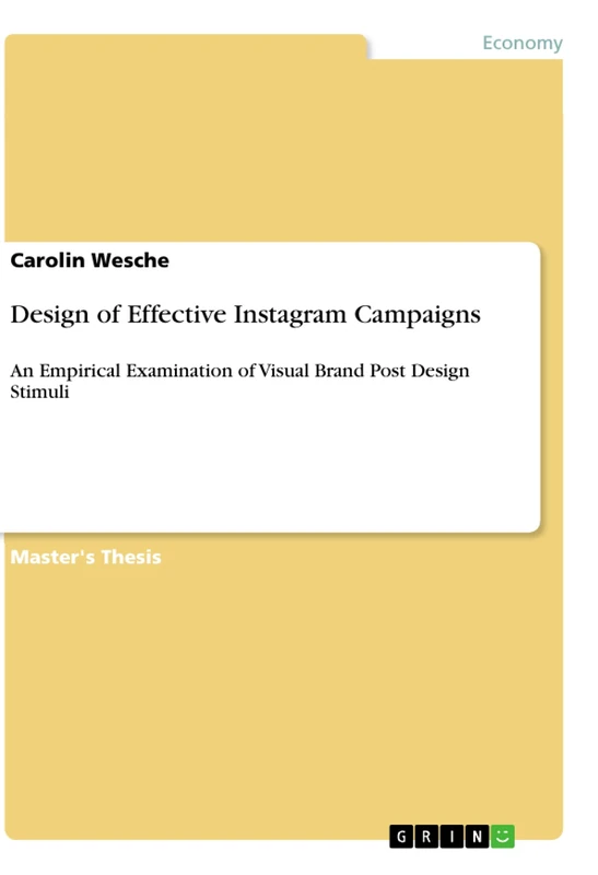 Design of Effective Instagram Campaigns: An Empirical Examination of Visual Brand Post Design Stimuli