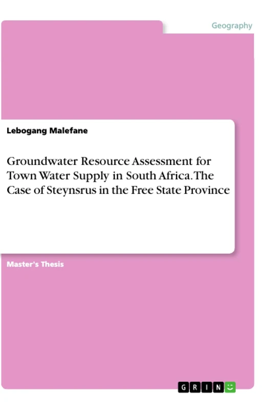 Groundwater Resource Assessment for Town Water Supply in South Africa. The Case of Steynsrus in the Free State Province - Image 1