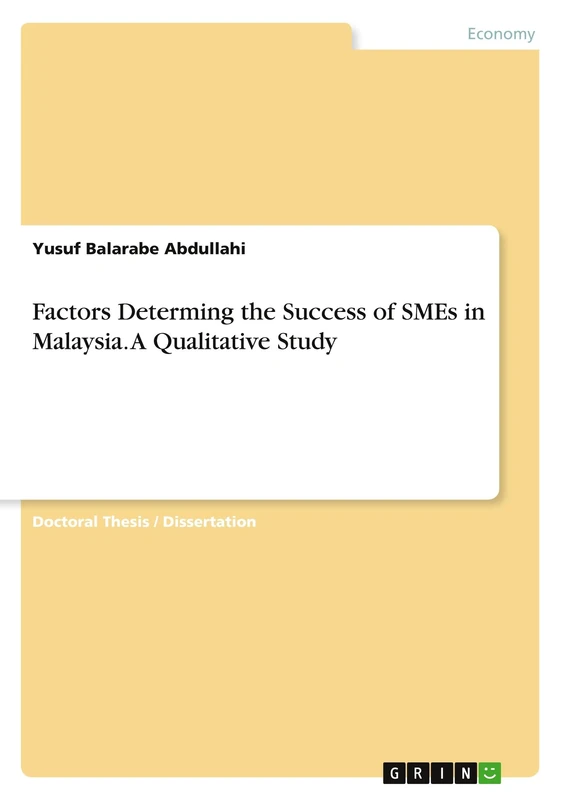 GRIN Verlag - Factors Determining SME Success in Malaysia