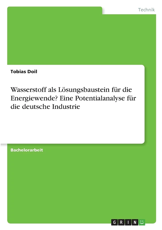 Wasserstoff als Lösungsbaustein für die Energiewende? Eine Potentialanalyse für die deutsche Industrie