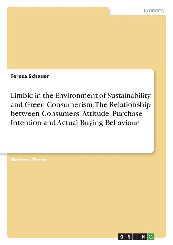 Limbic in the Environment of Sustainability and Green Consumerism. The Relationship between Consumers' Attitude, Purchase Intention and Actual Buying Behaviour