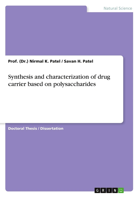 Synthesis and characterization of drug carrier based on polysaccharides