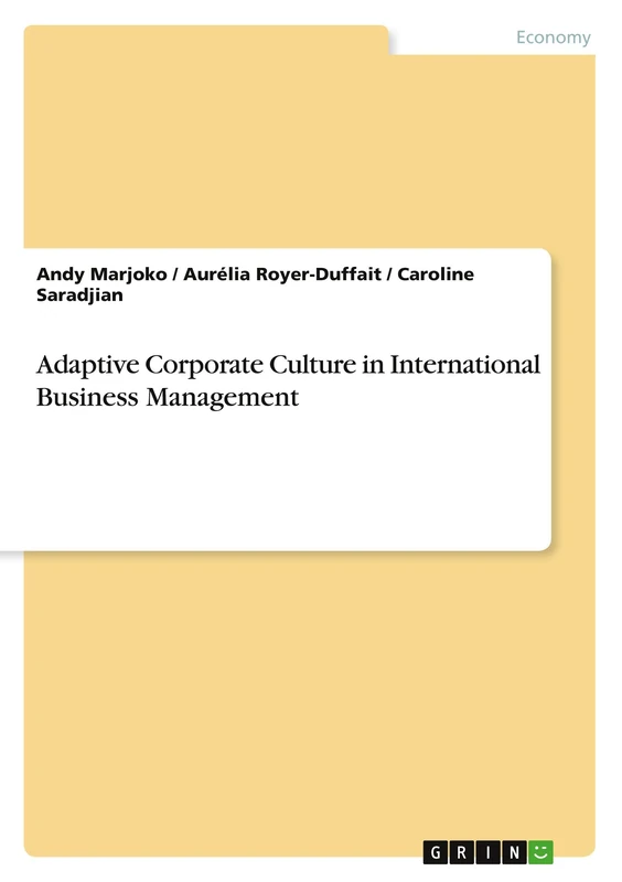 Adaptive Corporate Culture in International Business Management