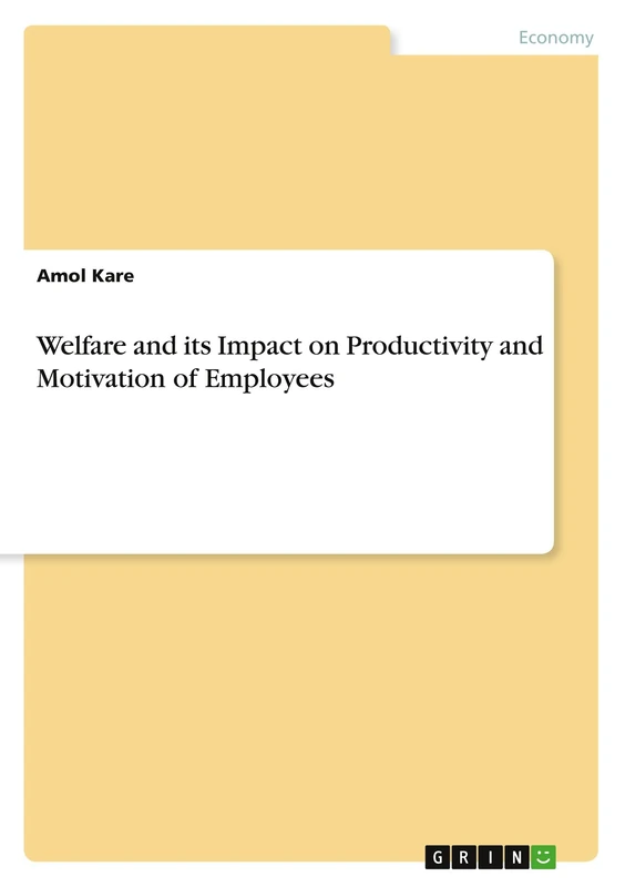 Welfare and its Impact on Productivity and Motivation of Employees