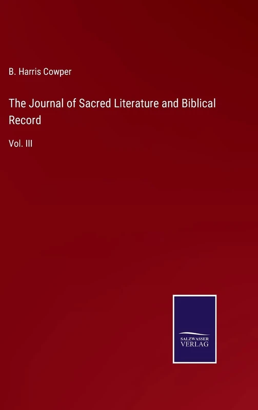 The Journal of Sacred Literature and Biblical Record: Vol. III - Image 1