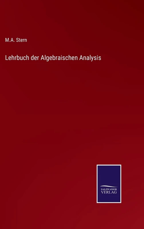 Lehrbuch der Algebraischen Analysis - Image 1