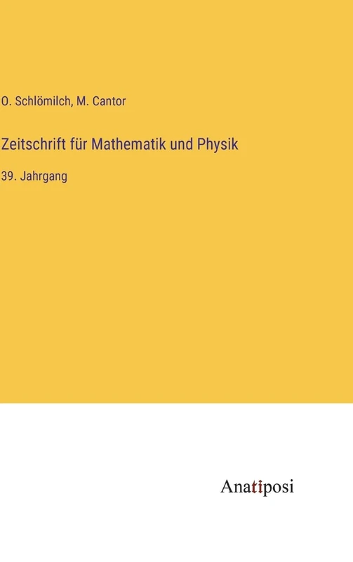 Zeitschrift für Mathematik und Physik: 39. Jahrgang - Image 1