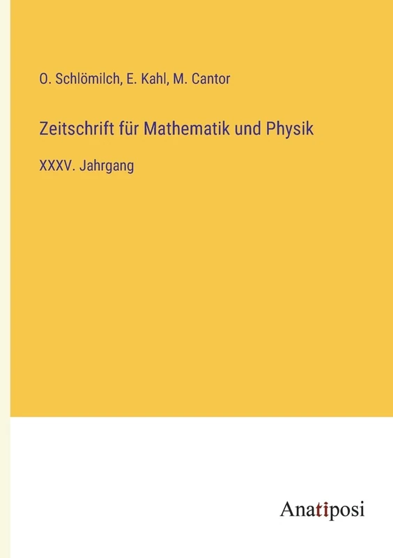 Zeitschrift für Mathematik und Physik: XXXV. Jahrgang - Image 1