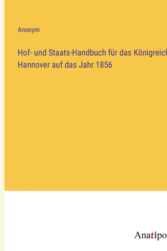 Hof- und Staats-Handbuch für das Königreich Hannover auf das Jahr 1856 - Image 1