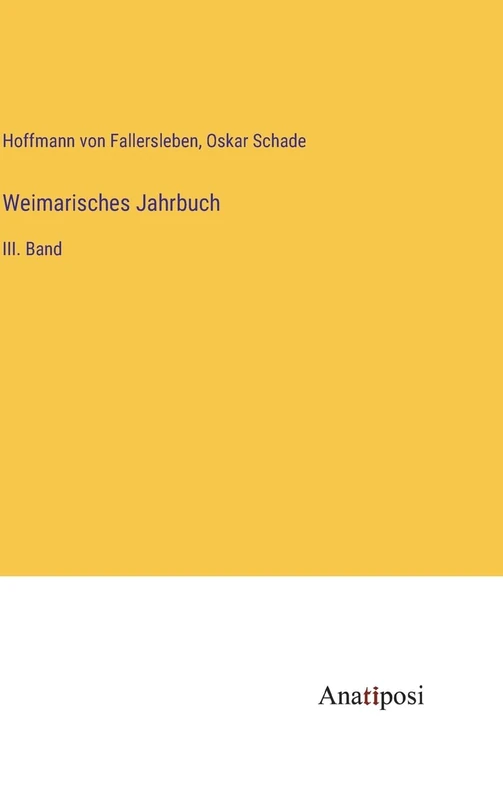Weimarisches Jahrbuch: III. Band - Image 1