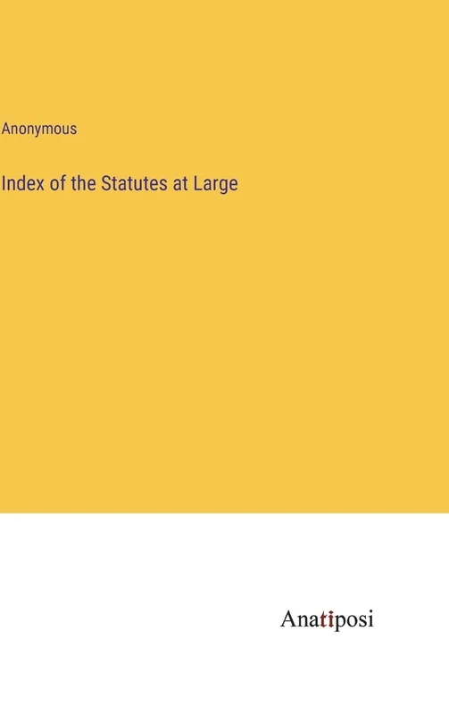 Index of the Statutes at Large