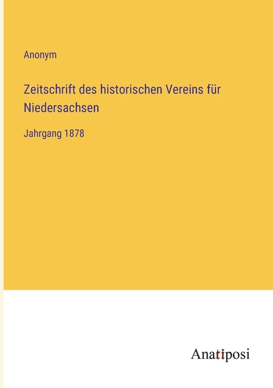 Zeitschrift des historischen Vereins für Niedersachsen: Jahrgang 1878 - Image 1
