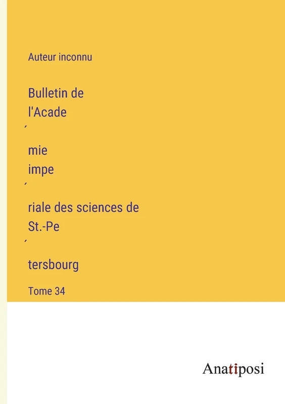 Bulletin de l'Académie impériale des sciences de St.-Pétersbourg: Tome 34 - Image 1
