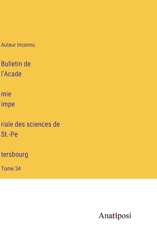 Bulletin de l'Académie impériale des sciences de St.-Pétersbourg: Tome 34 - Image 1