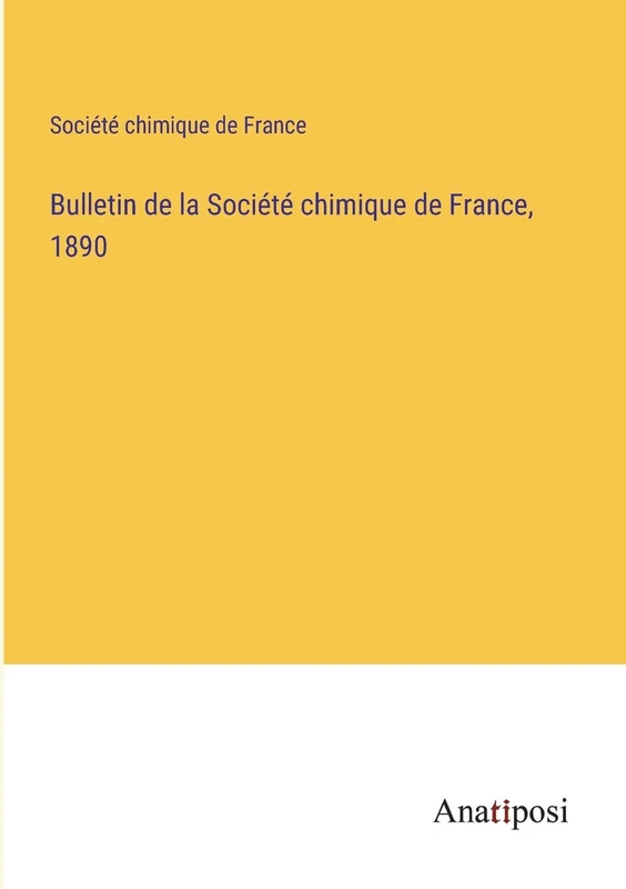 Bulletin de la Société chimique de France, 1890 - Image 1