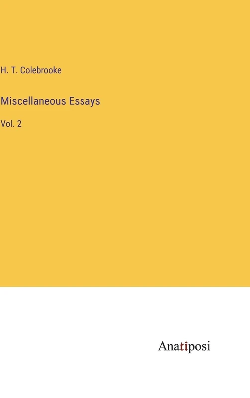 Miscellaneous Essays: Vol. 2 - Image 1