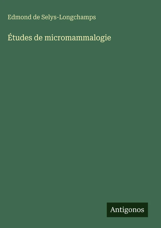 Études de micromammalogie