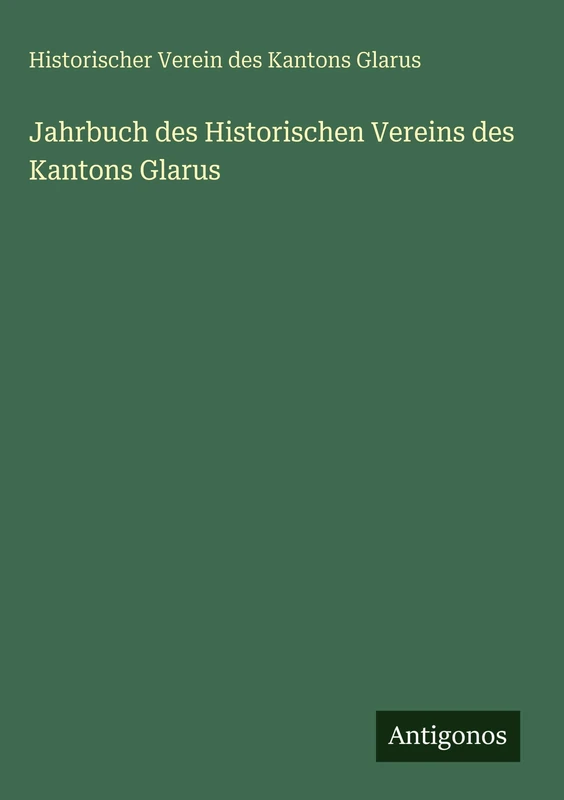 Jahrbuch des Historischen Vereins des Kantons Glarus - Image 1