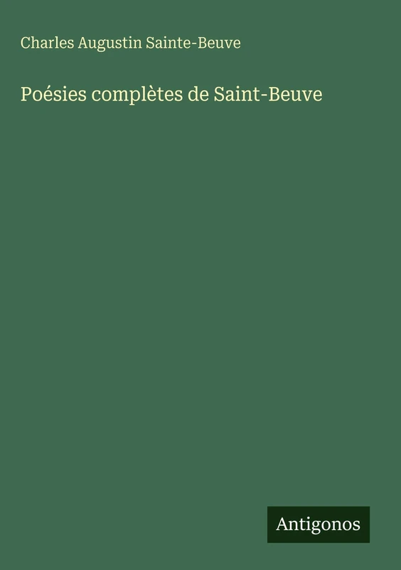 Poésies complètes de Saint-Beuve - Image 1