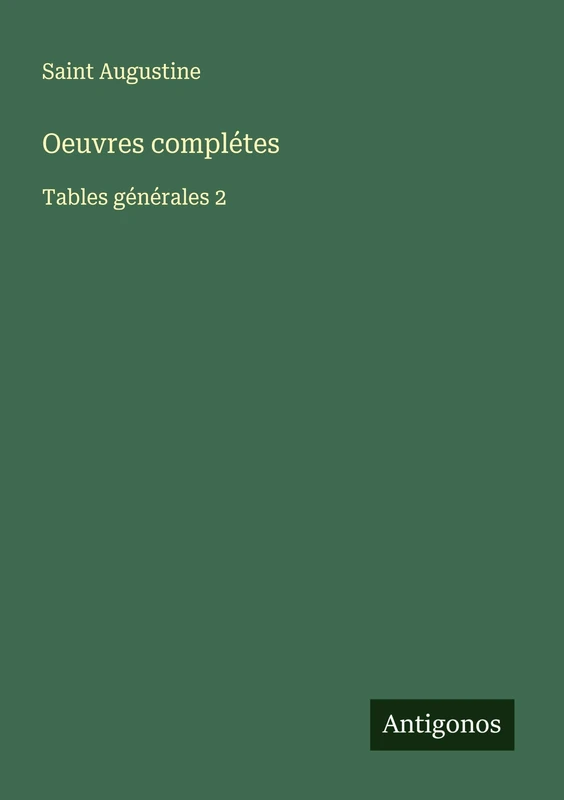 Oeuvres complétes: Tables générales 2 - Image 1