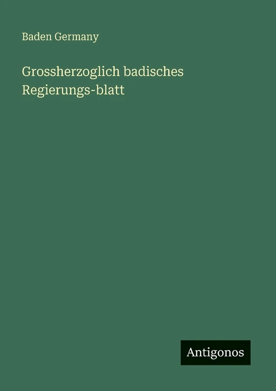 Grossherzoglich badisches Regierungs-blatt