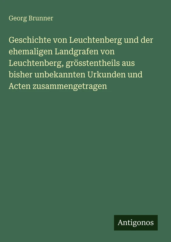 Geschichte von Leuchtenberg und der ehemaligen Landgrafen von Leuchtenberg, grösstentheils aus bisher unbekannten Urkunden und Acten zusammengetragen - Image 1